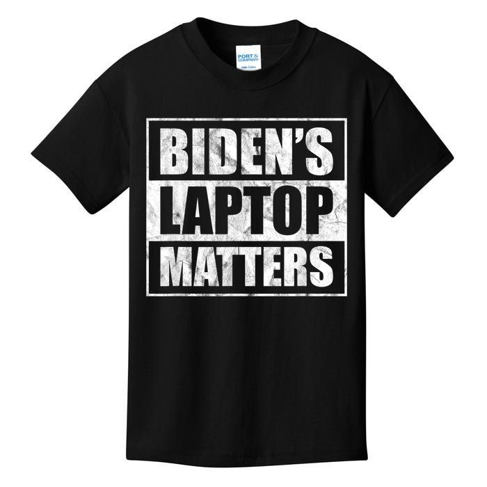 Biden's Laptop Matters Funny Anti Democrat Pro Trump 2020 Kids T-Shirt