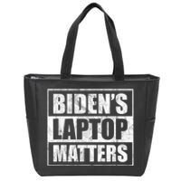 Biden's Laptop Matters Funny Anti Democrat Pro Trump 2020 Zip Tote Bag