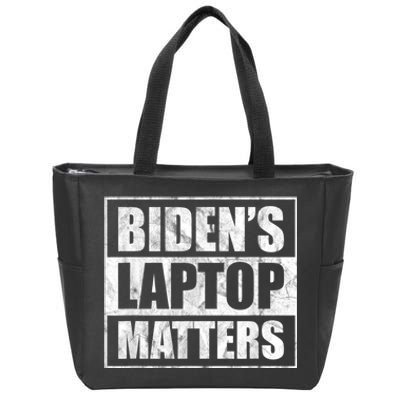 Biden's Laptop Matters Funny Anti Democrat Pro Trump 2020 Zip Tote Bag