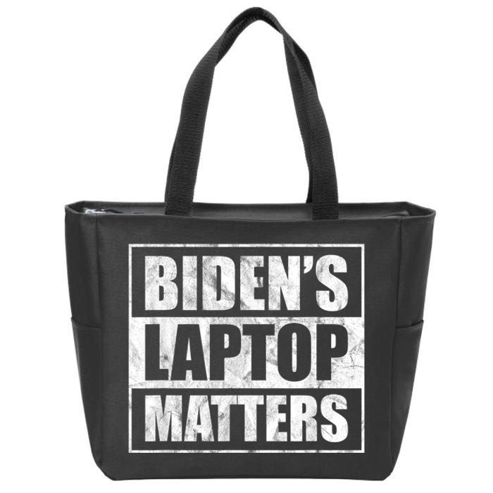 Biden's Laptop Matters Funny Anti Democrat Pro Trump 2020 Zip Tote Bag