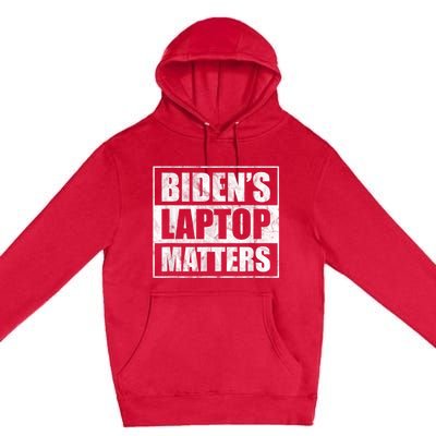 Biden's Laptop Matters Funny Anti Democrat Pro Trump 2020 Premium Pullover Hoodie