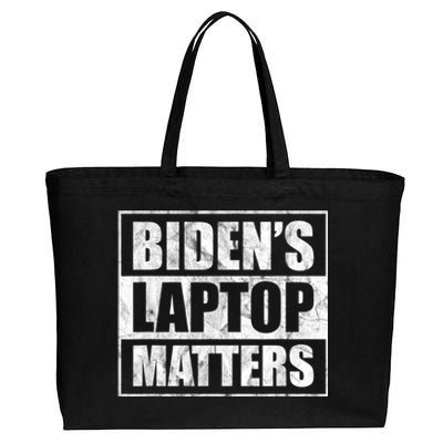 Biden's Laptop Matters Funny Anti Democrat Pro Trump 2020 Cotton Canvas Jumbo Tote