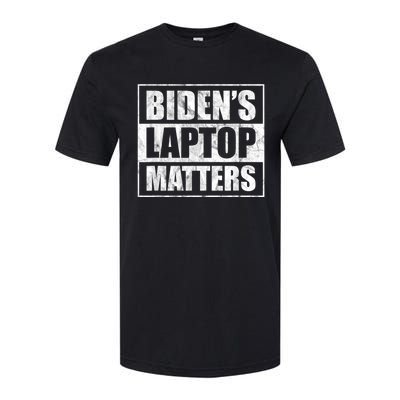 Biden's Laptop Matters Funny Anti Democrat Pro Trump 2020 Softstyle CVC T-Shirt