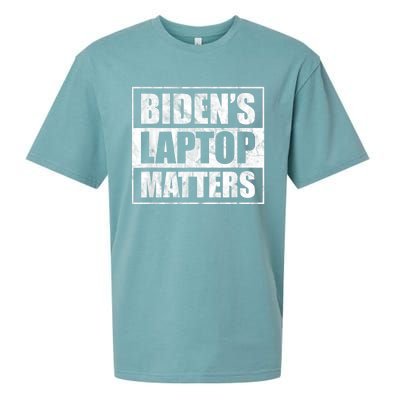 Biden's Laptop Matters Funny Anti Democrat Pro Trump 2020 Sueded Cloud Jersey T-Shirt