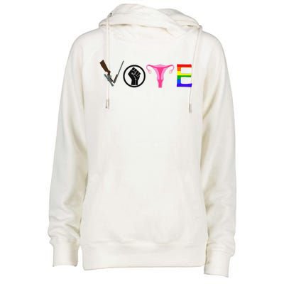 Black Lives Matter Vote LGBT Gay Rights Feminist Equality Womens Funnel Neck Pullover Hood