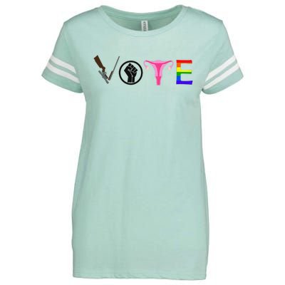 Black Lives Matter Vote LGBT Gay Rights Feminist Equality Enza Ladies Jersey Football T-Shirt