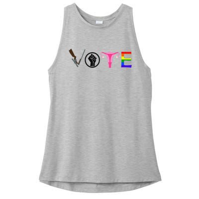 Black Lives Matter Vote LGBT Gay Rights Feminist Equality Ladies PosiCharge Tri-Blend Wicking Tank