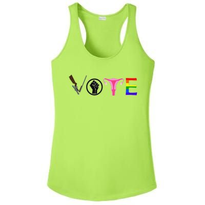 Black Lives Matter Vote LGBT Gay Rights Feminist Equality Ladies PosiCharge Competitor Racerback Tank