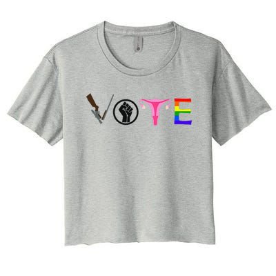 Black Lives Matter Vote LGBT Gay Rights Feminist Equality Women's Crop Top Tee