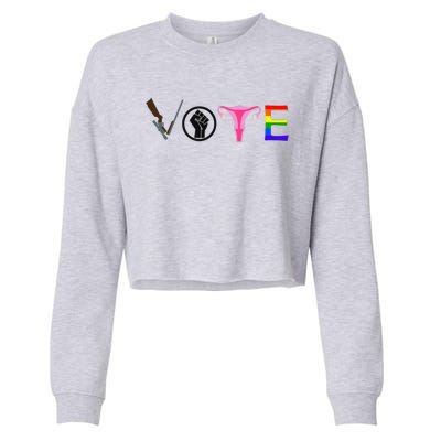 Black Lives Matter Vote LGBT Gay Rights Feminist Equality Cropped Pullover Crew