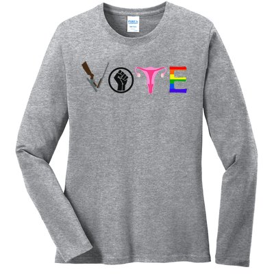 Black Lives Matter Vote LGBT Gay Rights Feminist Equality Ladies Long Sleeve Shirt