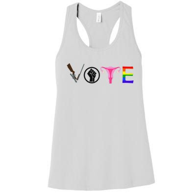 Black Lives Matter Vote LGBT Gay Rights Feminist Equality Women's Racerback Tank