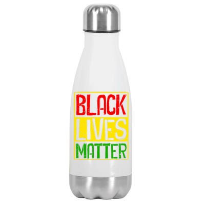 Black Lives Matter Blm Melanin Hu Rights Juneteenth Gift Stainless Steel Insulated Water Bottle