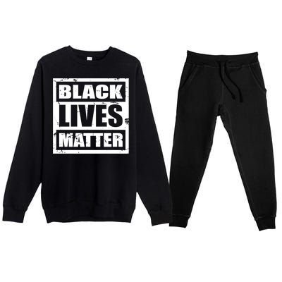 Black Lives Matter Gift And Gift Blm Gift Premium Crewneck Sweatsuit Set