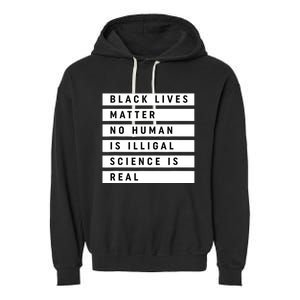 Black Lives Matter 's Rights Are Human Rights Garment-Dyed Fleece Hoodie