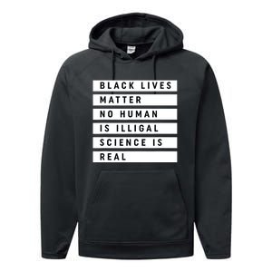 Black Lives Matter 's Rights Are Human Rights Performance Fleece Hoodie