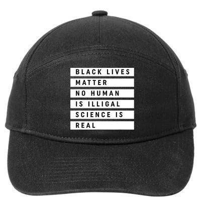 Black Lives Matter 's Rights Are Human Rights 7-Panel Snapback Hat
