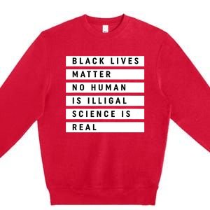 Black Lives Matter 's Rights Are Human Rights Premium Crewneck Sweatshirt