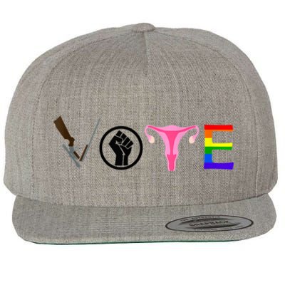 Black Lives Matter Vote LGBT Gay Rights Feminist Equality Wool Snapback Cap