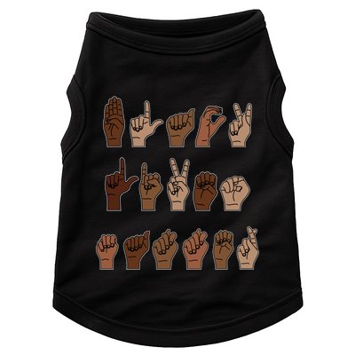 Black Lives Matter Asl Sign Language Hand Signs Deaf And Mute Meaningful Gift Doggie Tank