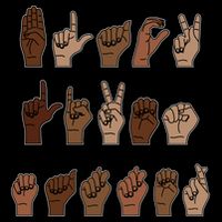 Black Lives Matter Asl Sign Language Hand Signs Deaf And Mute Meaningful Gift Cooling Performance Crew T-Shirt