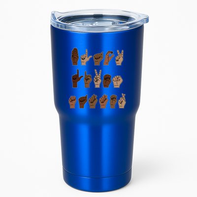Black Lives Matter Asl Sign Language Hand Signs Deaf And Mute Meaningful Gift Tumbler