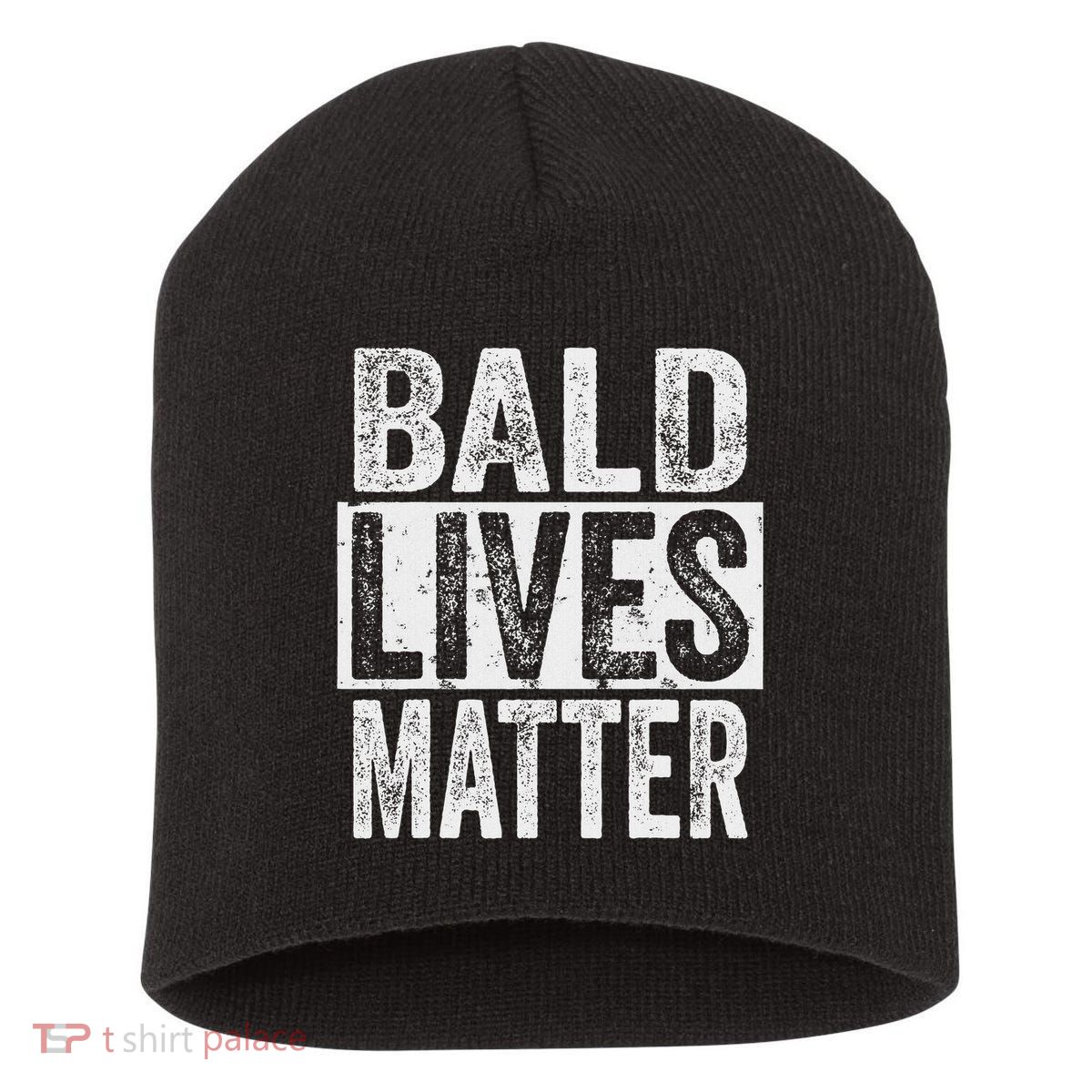 Bald Lives Matter  Funny Bald Is Beautifu Short Acrylic Beanie