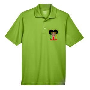 Black Lives Matter African American Cute Pride Men's Origin Performance Pique Polo