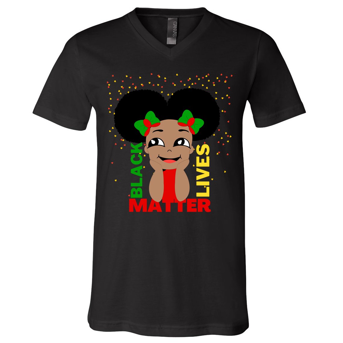 Black Lives Matter African American Cute Pride V-Neck T-Shirt