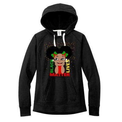 Black Lives Matter African American Cute Pride Women's Fleece Hoodie