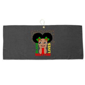 Black Lives Matter African American Cute Pride Large Microfiber Waffle Golf Towel