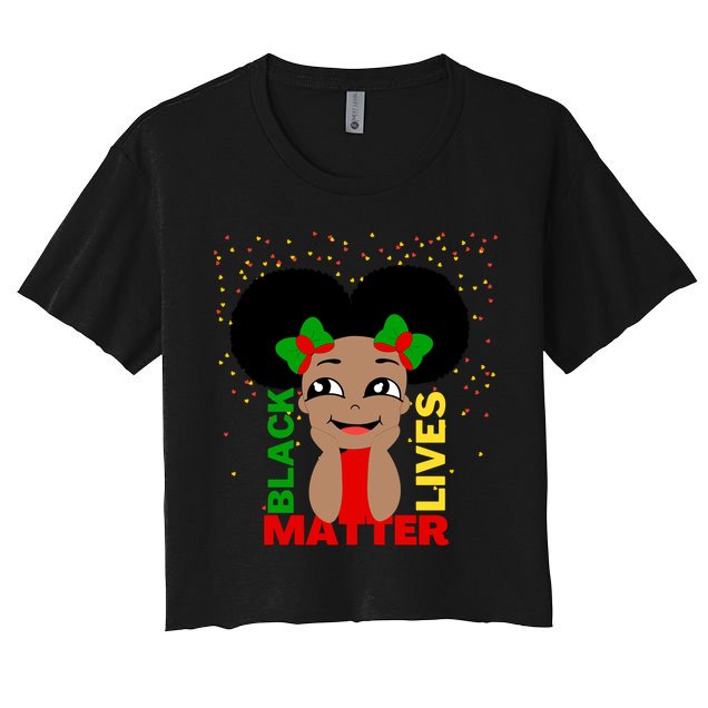 Black Lives Matter African American Cute Pride Crop Top