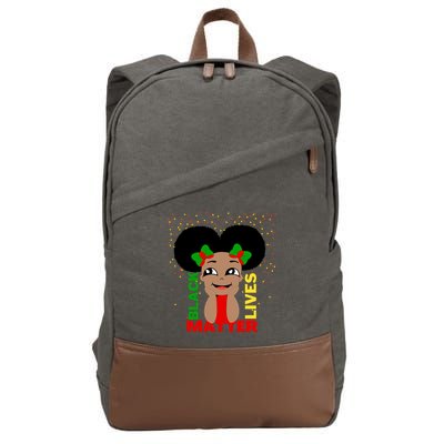 Black Lives Matter African American Cute Pride Cotton Canvas Backpack