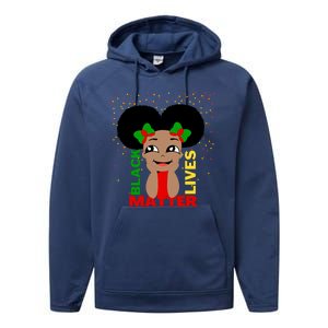 Black Lives Matter African American Cute Pride Performance Fleece Hoodie