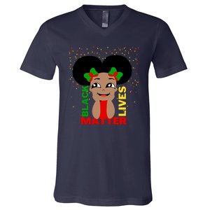 Black Lives Matter African American Cute Pride V-Neck T-Shirt