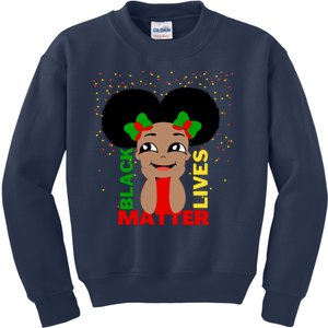 Black Lives Matter African American Cute Pride Kids Sweatshirt