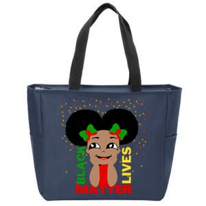 Black Lives Matter African American Cute Pride Zip Tote Bag