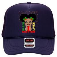 Black Lives Matter African American Cute Pride High Crown Mesh Back Trucker Hat