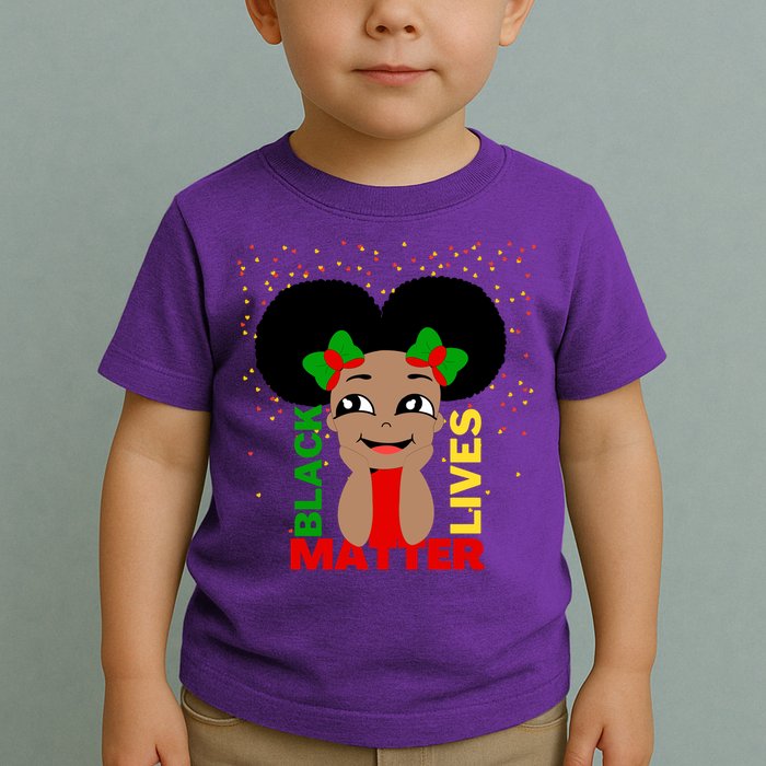 Black Lives Matter African American Cute Pride Toddler T-Shirt