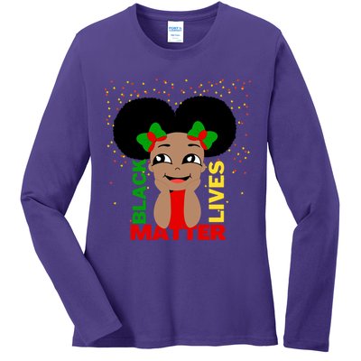 Black Lives Matter African American Cute Pride Ladies Long Sleeve Shirt