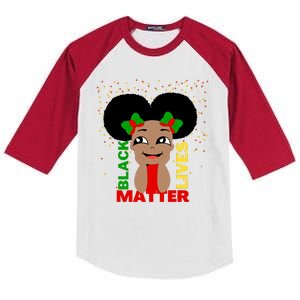 Black Lives Matter African American Cute Pride Kids Colorblock Raglan Jersey