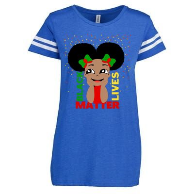 Black Lives Matter African American Cute Pride Enza Ladies Jersey Football T-Shirt