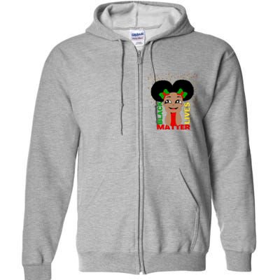 Black Lives Matter African American Cute Pride Full Zip Hoodie