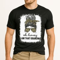 Bleached Leopard Messy Bun Oh Honey I Am That Grandma Funny Performance Shirt