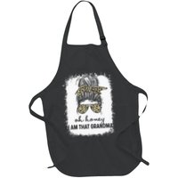 Bleached Leopard Messy Bun Oh Honey I Am That Grandma Funny Apron
