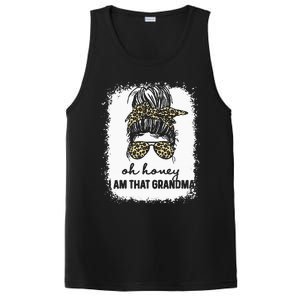 Bleached Leopard Messy Bun Oh Honey I Am That Grandma Funny PosiCharge Competitor Tank