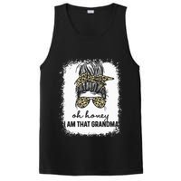Bleached Leopard Messy Bun Oh Honey I Am That Grandma Funny PosiCharge Competitor Tank
