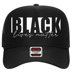 Black Lives Matter High Crown Mesh Back Trucker Hat