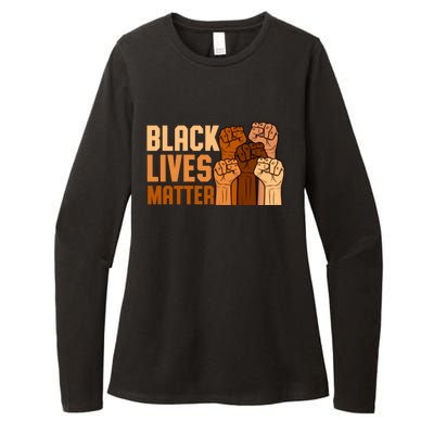 Black Lives Matter Fist Black History Month Juneteenth Gift Womens CVC Long Sleeve Shirt