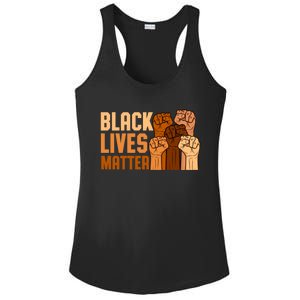 Black Lives Matter Fist Black History Month Juneteenth Gift Ladies PosiCharge Competitor Racerback Tank